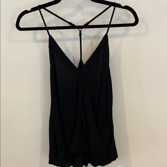 Strappy Black Faux Wrap Top from UO NWT in Medium - Picture 2 of 3